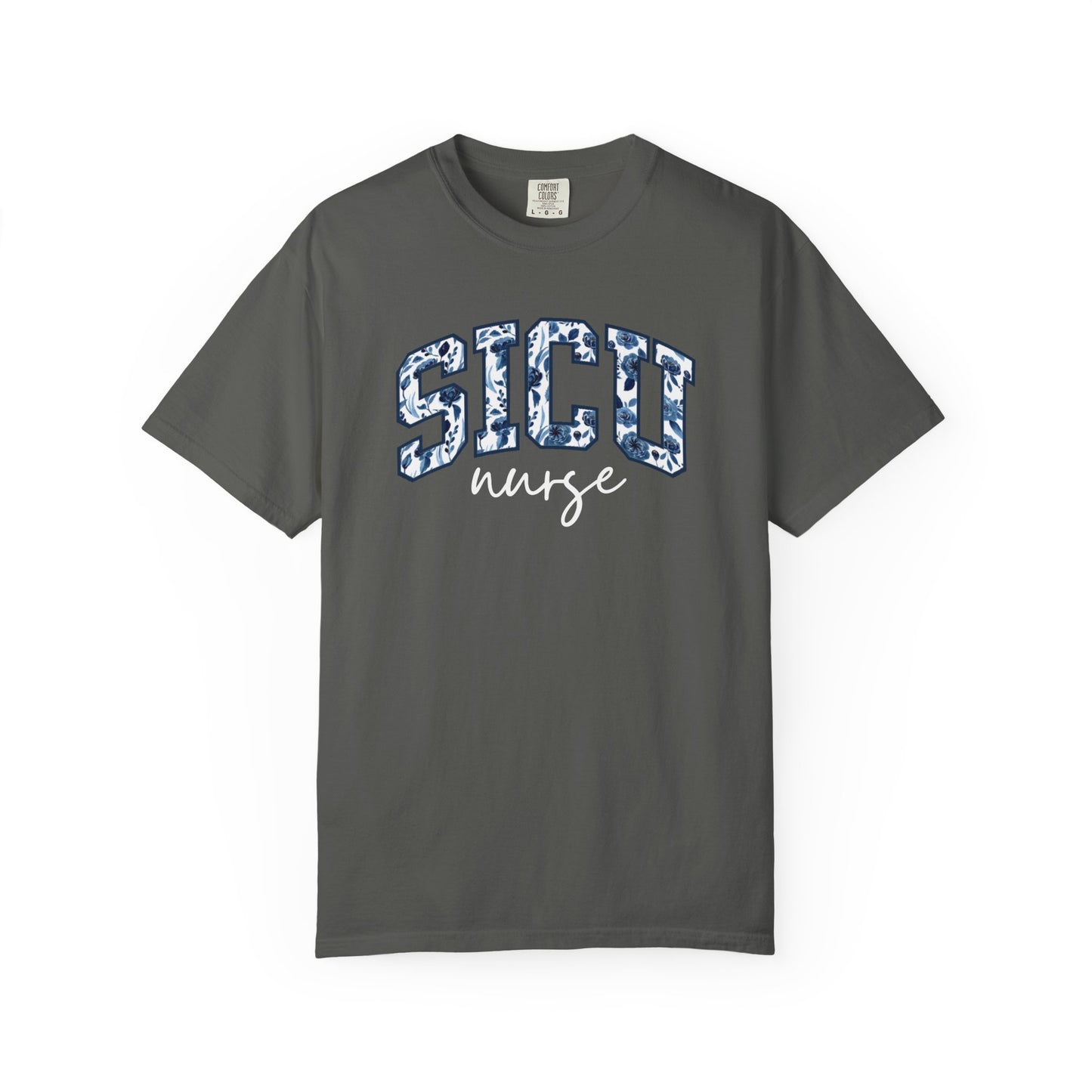 Floral SICU Nurse Shirt