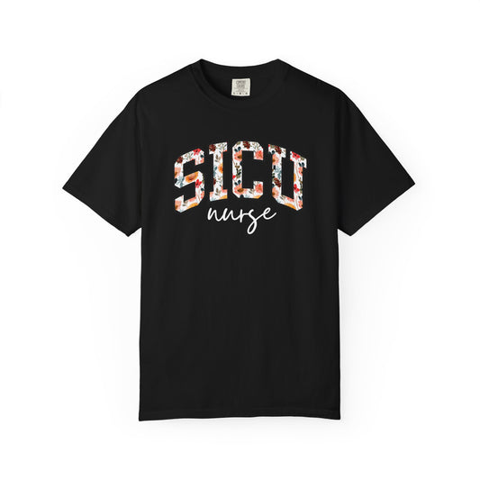 Floral SICU Nurse Shirt