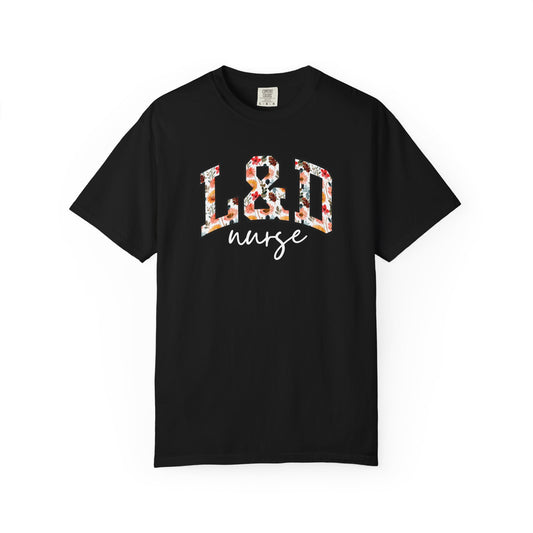 Floral L&D Nurse Shirt