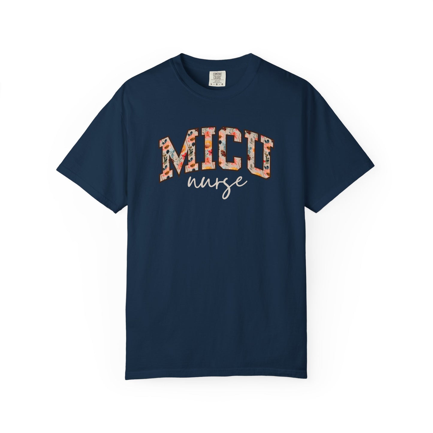 Floral MICU Nurse Shirt