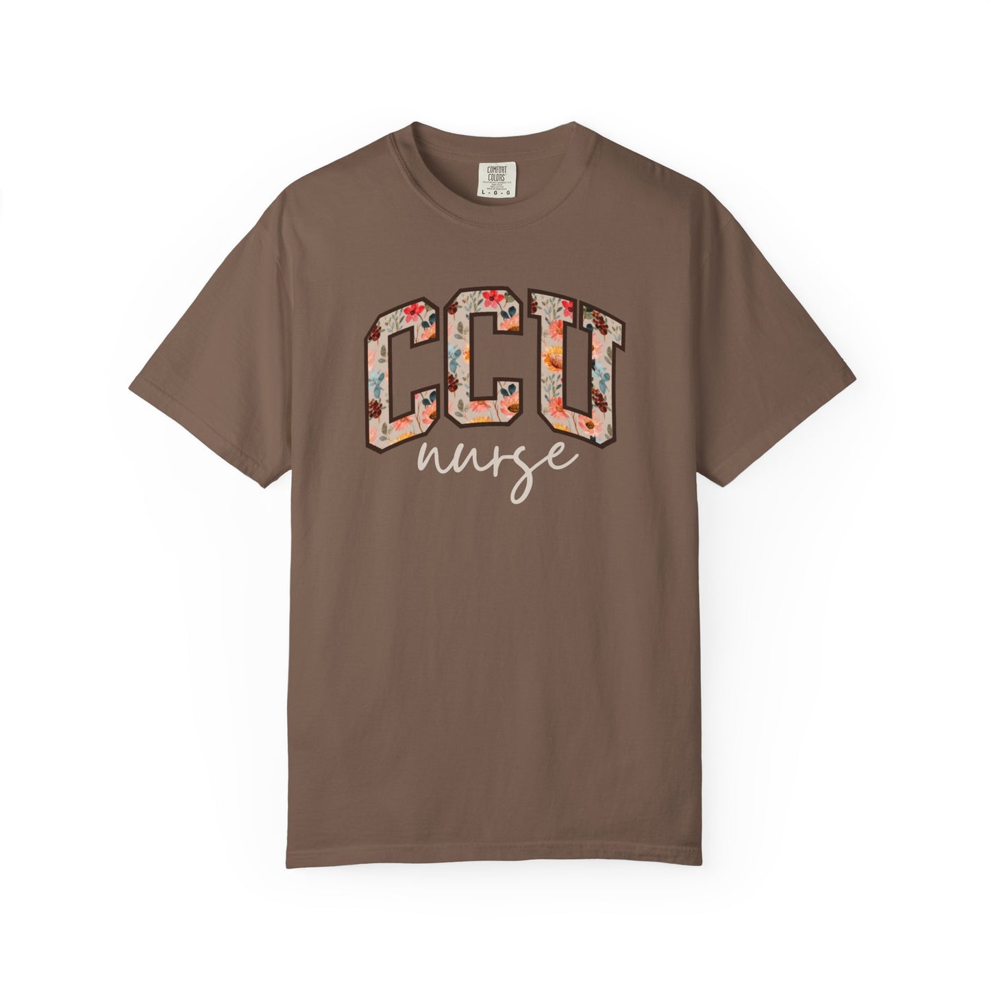Floral CCU Nurse Shirt
