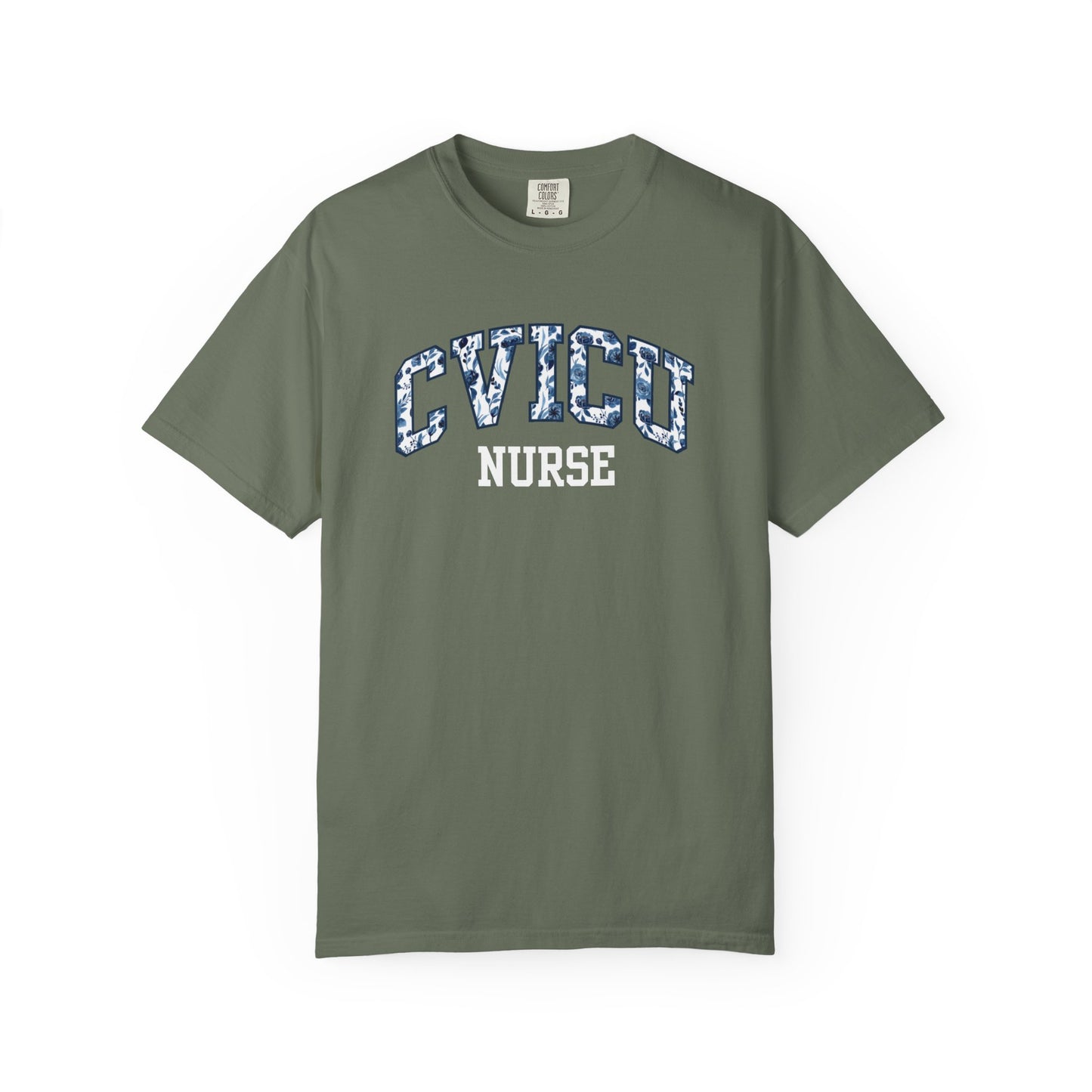 Floral CVICU Nurse Shirt