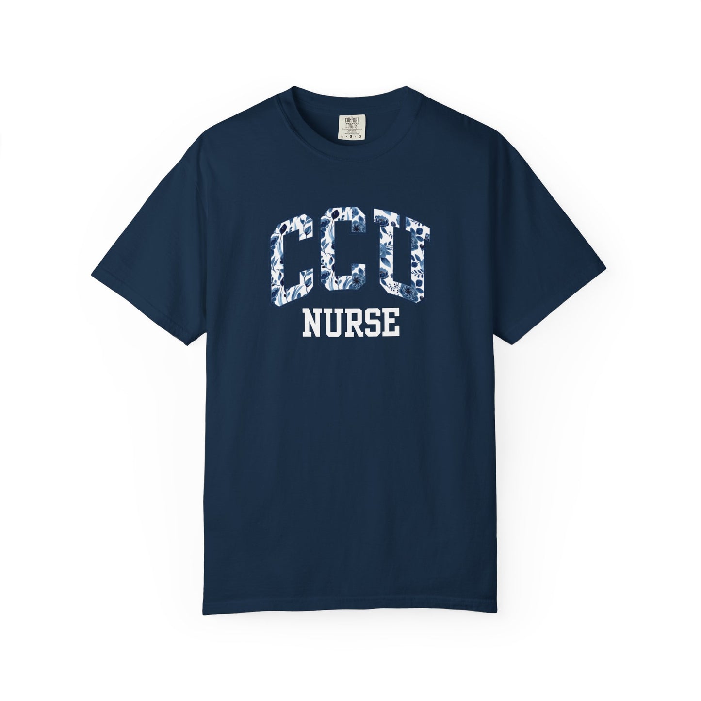 Floral CCU Nurse Shirt