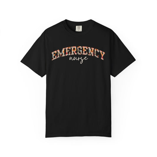 Floral Emergency Nurse Shirt
