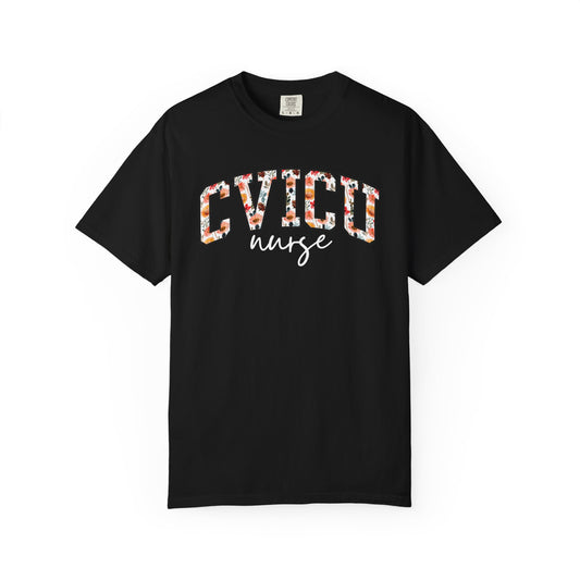 Floral CVICU Nurse Shirt