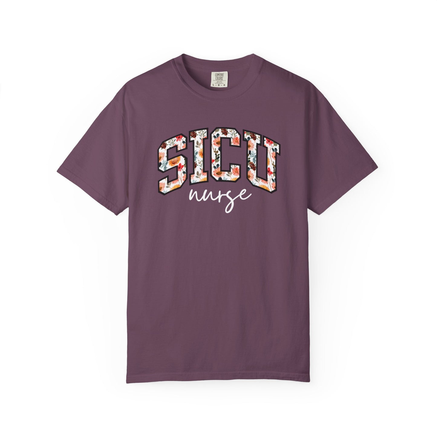 Floral SICU Nurse Shirt
