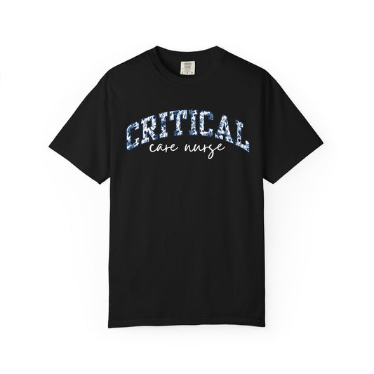 Floral Critical Care Nurse Shirt