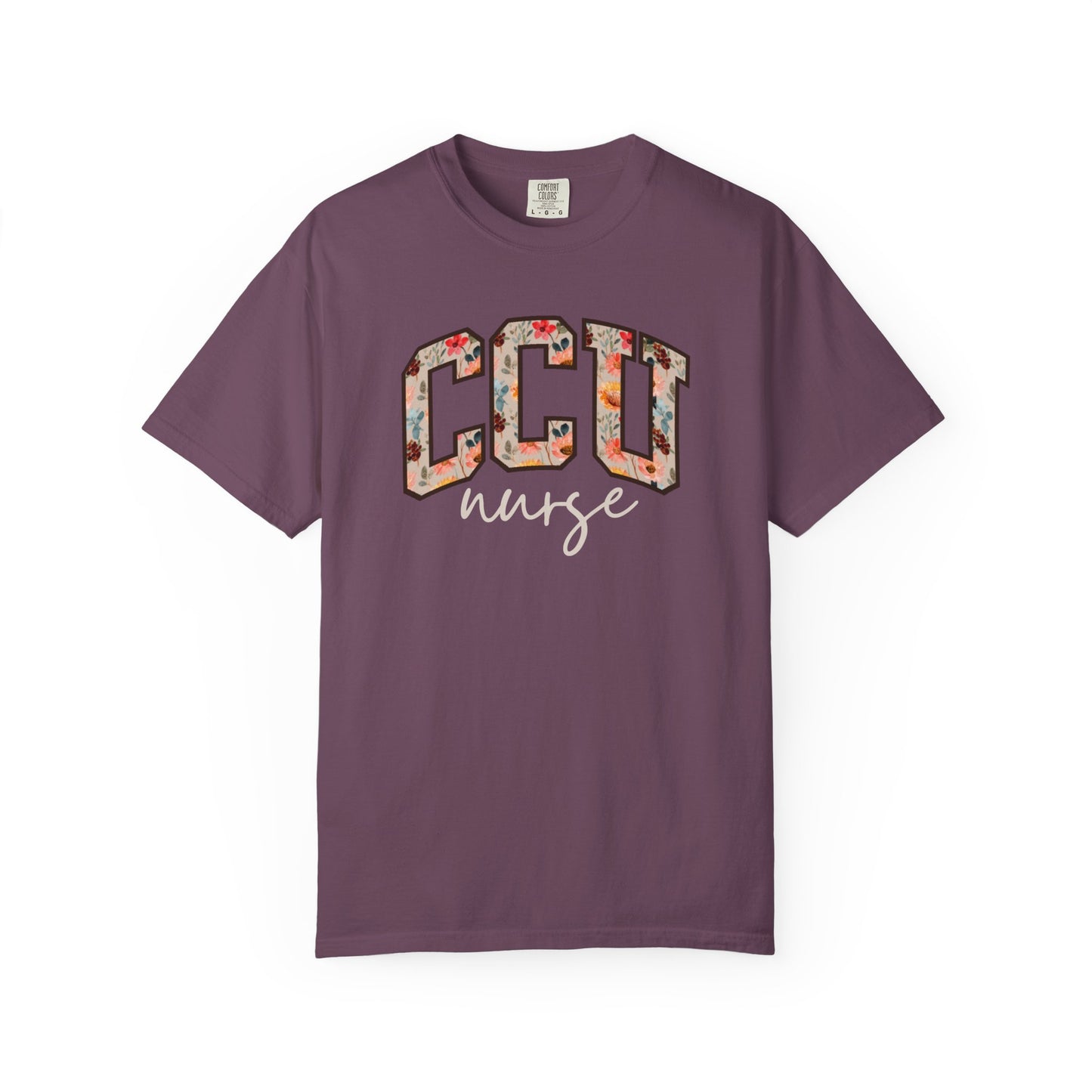 Floral CCU Nurse Shirt