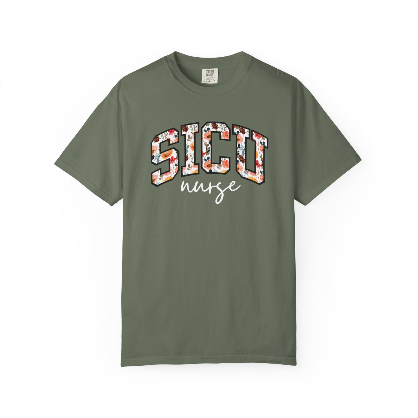 Floral SICU Nurse Shirt