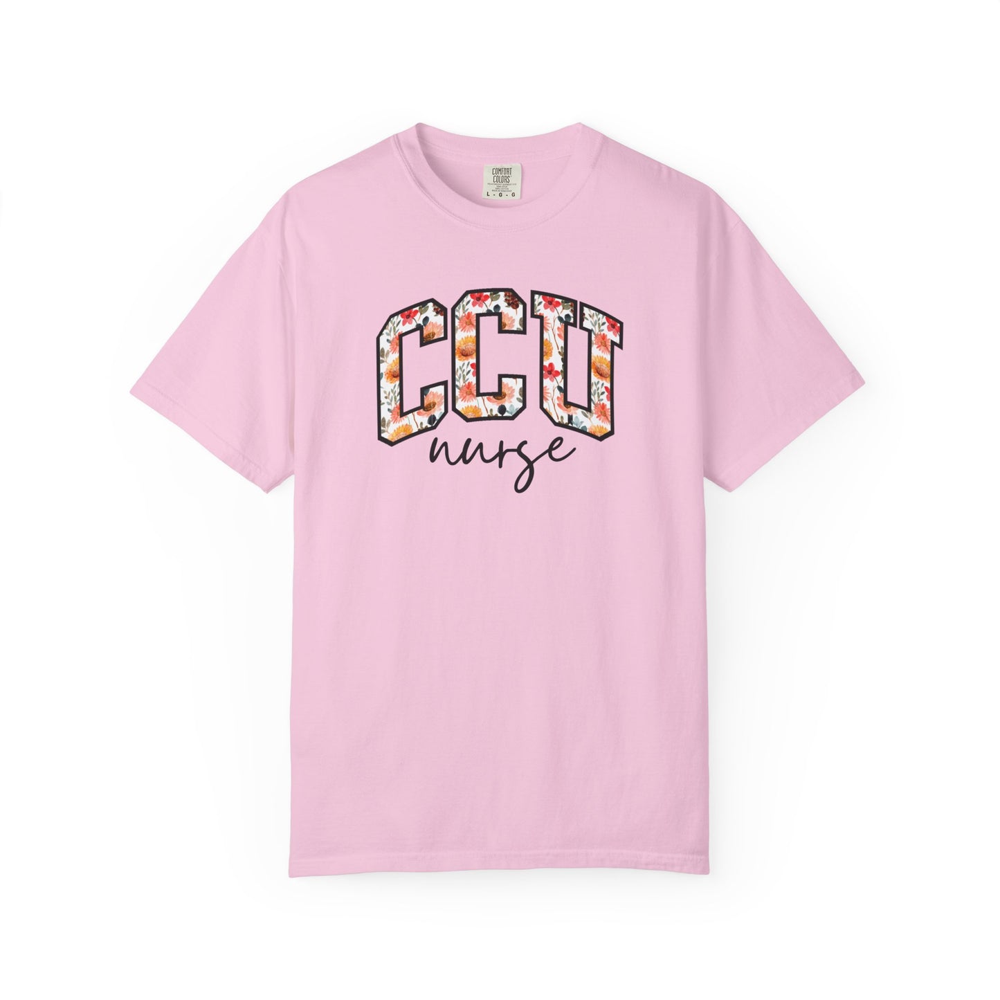 Floral CCU Nurse Shirt