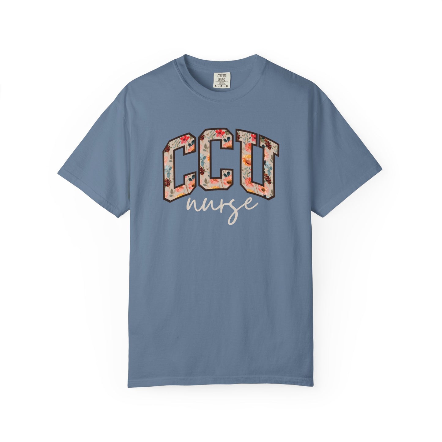Floral CCU Nurse Shirt