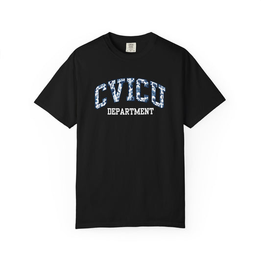Floral CVICU Department Shirt