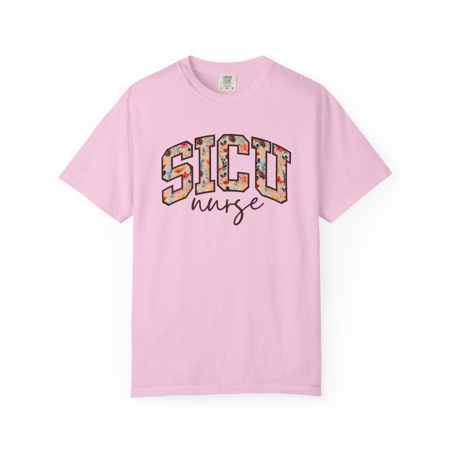 Floral SICU Nurse Shirt