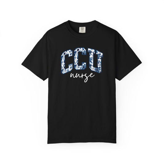 Floral CCU Nurse Shirt