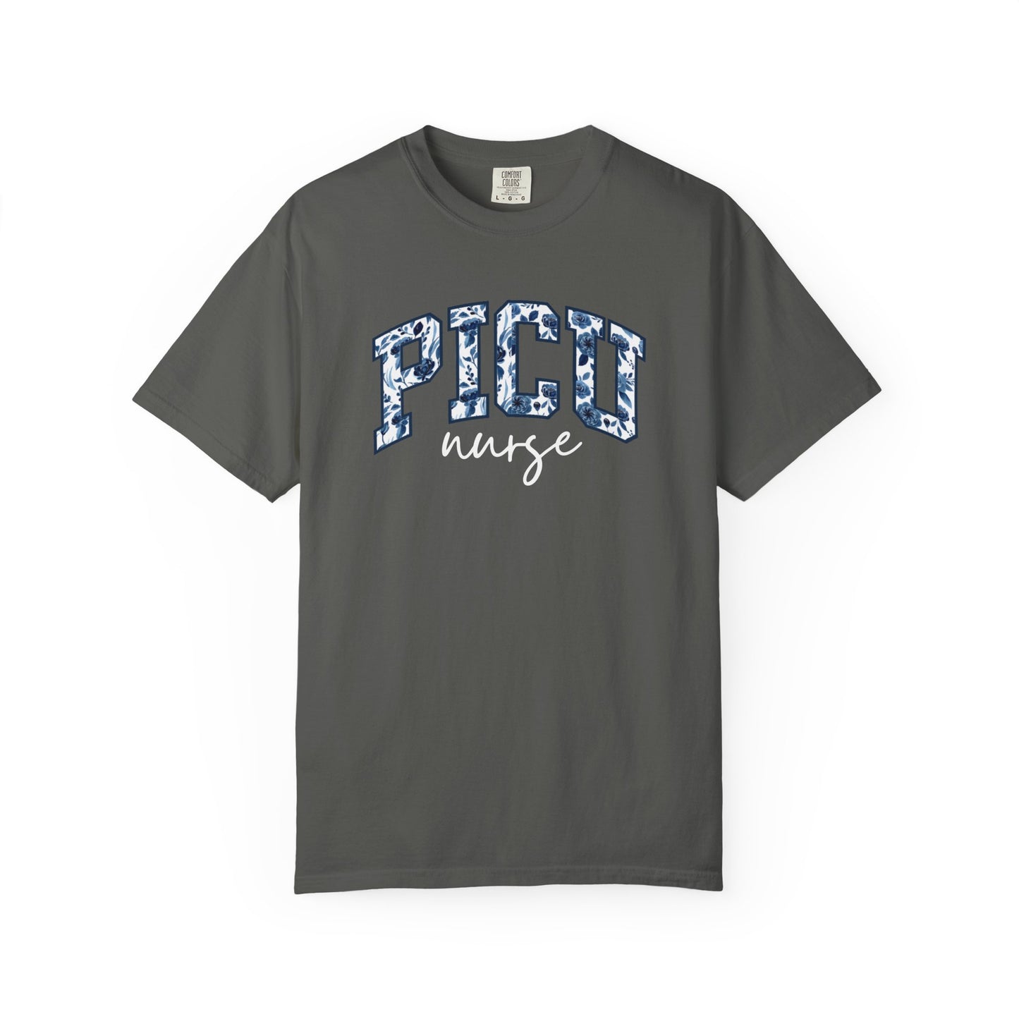 Floral PICU Nurse Shirt