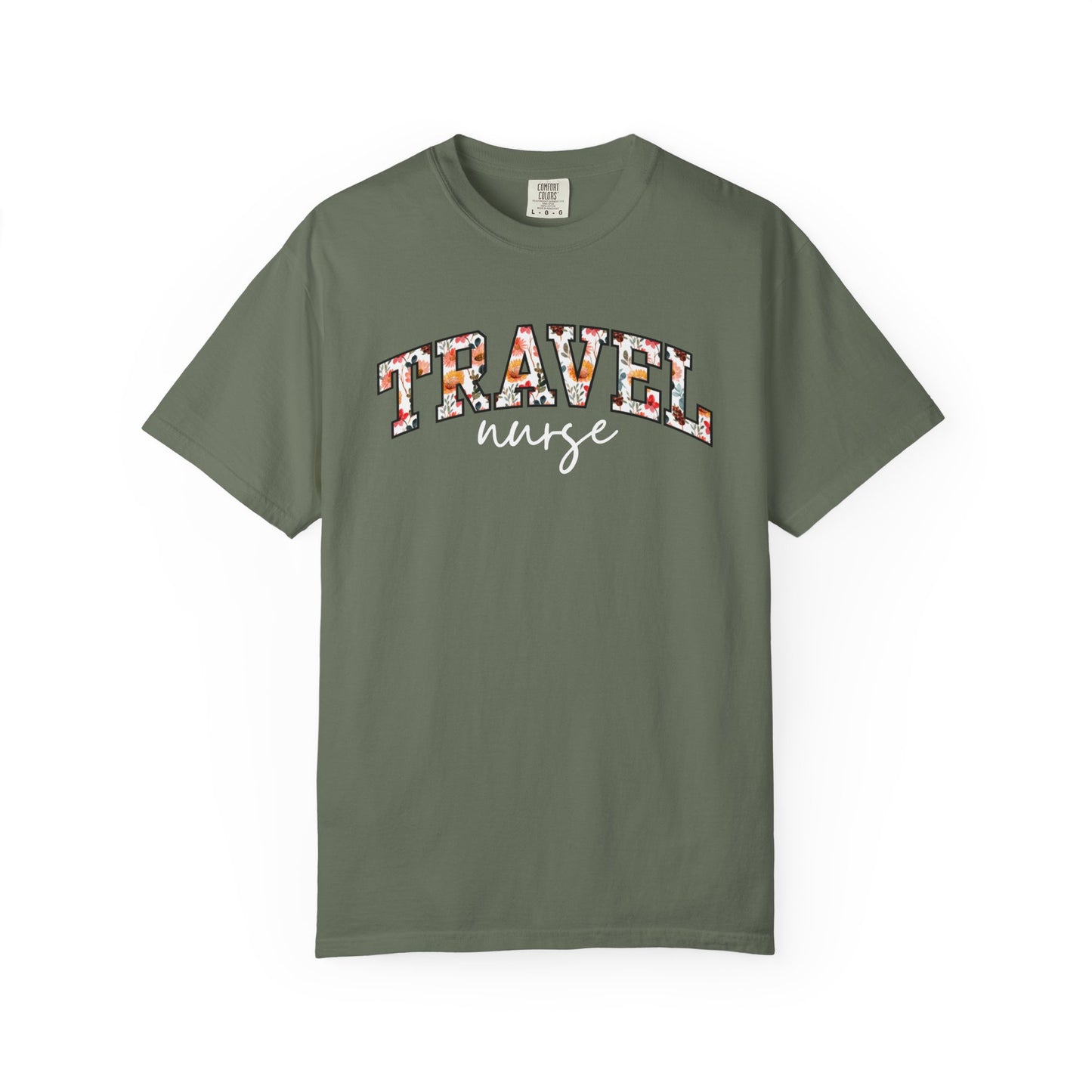 Floral Travel Nurse Shirt