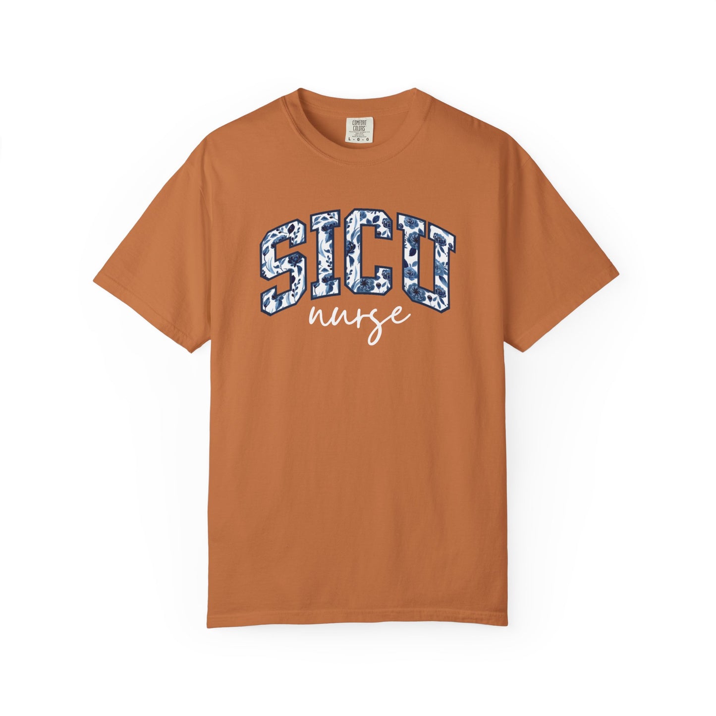 Floral SICU Nurse Shirt