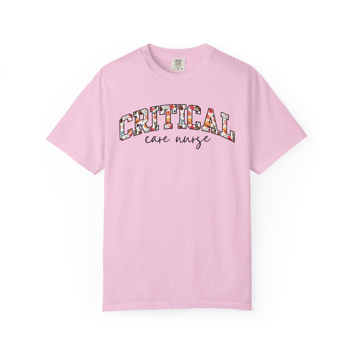Floral Critical Care Nurse Shirt