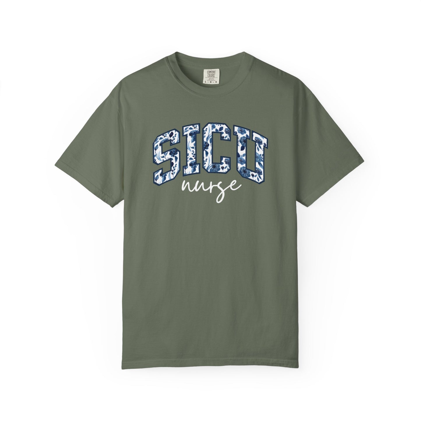 Floral SICU Nurse Shirt
