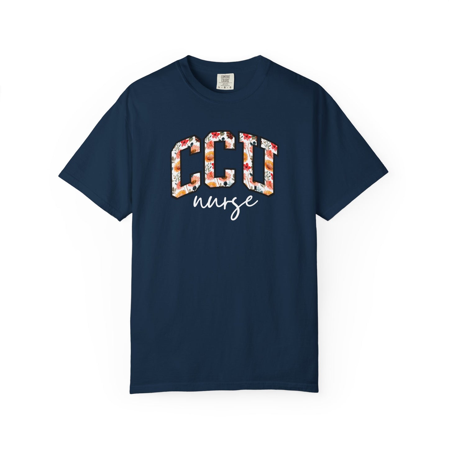 Floral CCU Nurse Shirt