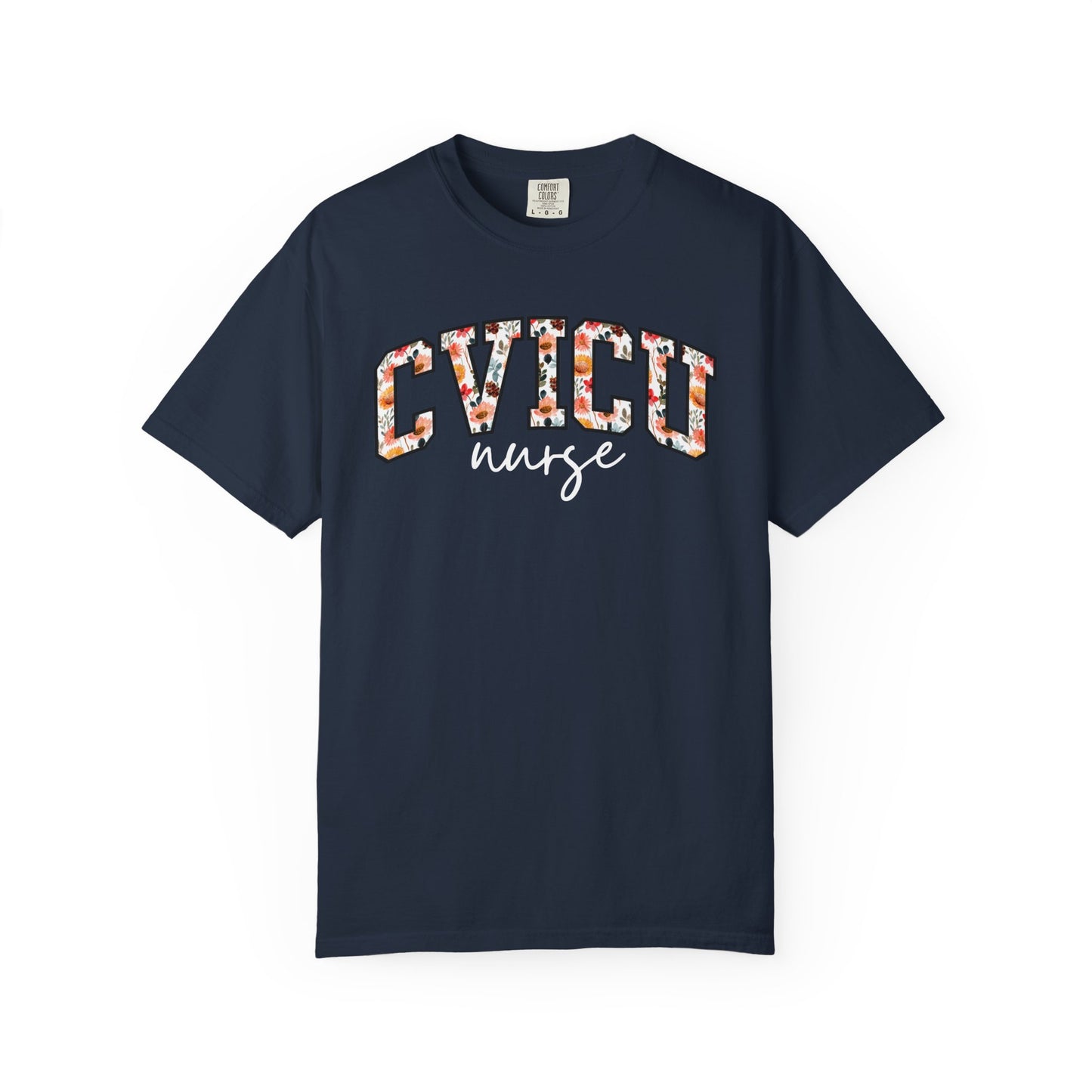 Floral CVICU Nurse Shirt
