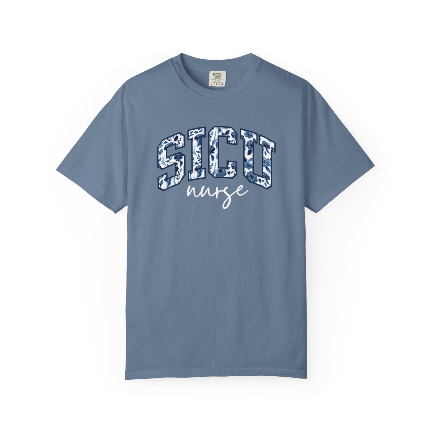 Floral SICU Nurse Shirt