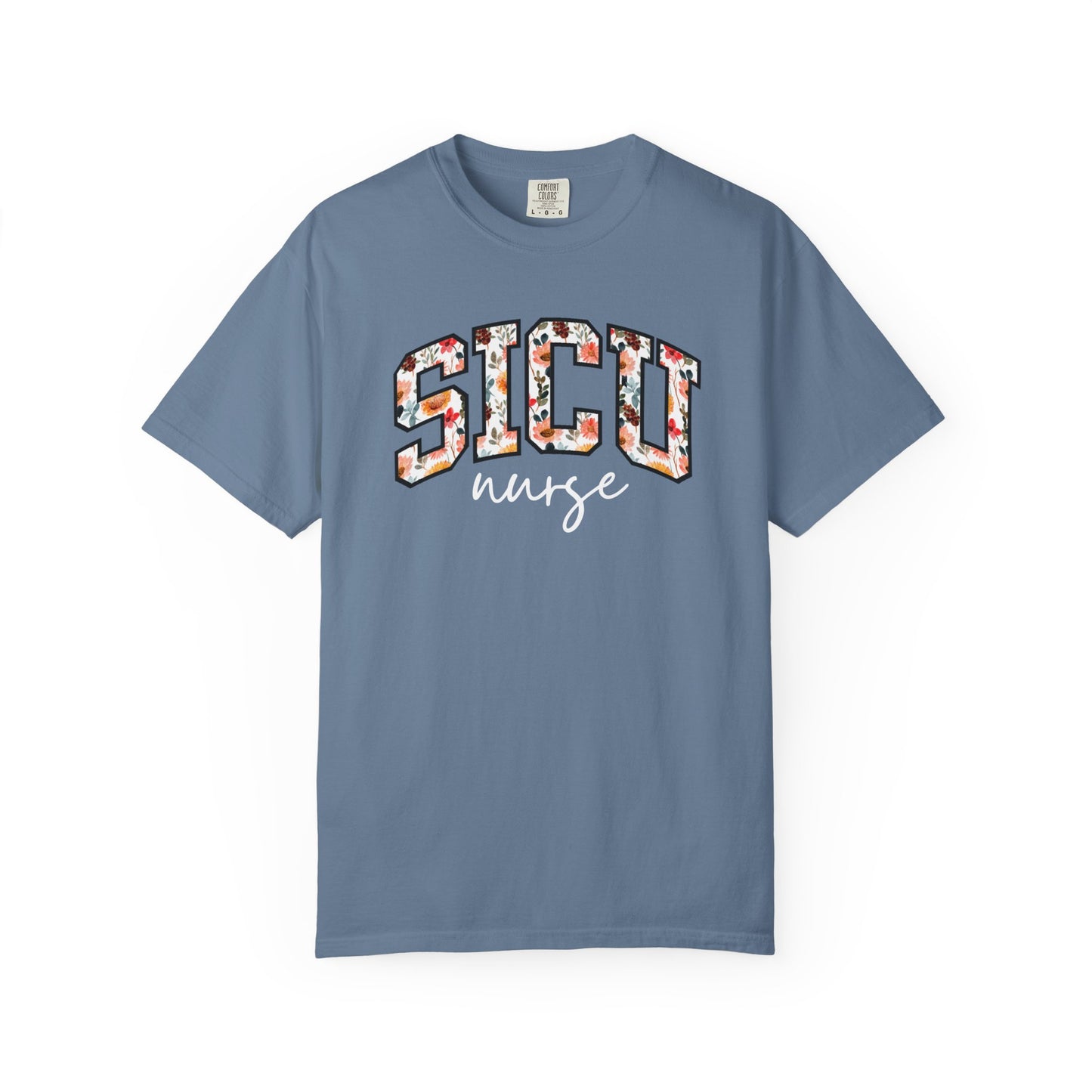Floral SICU Nurse Shirt
