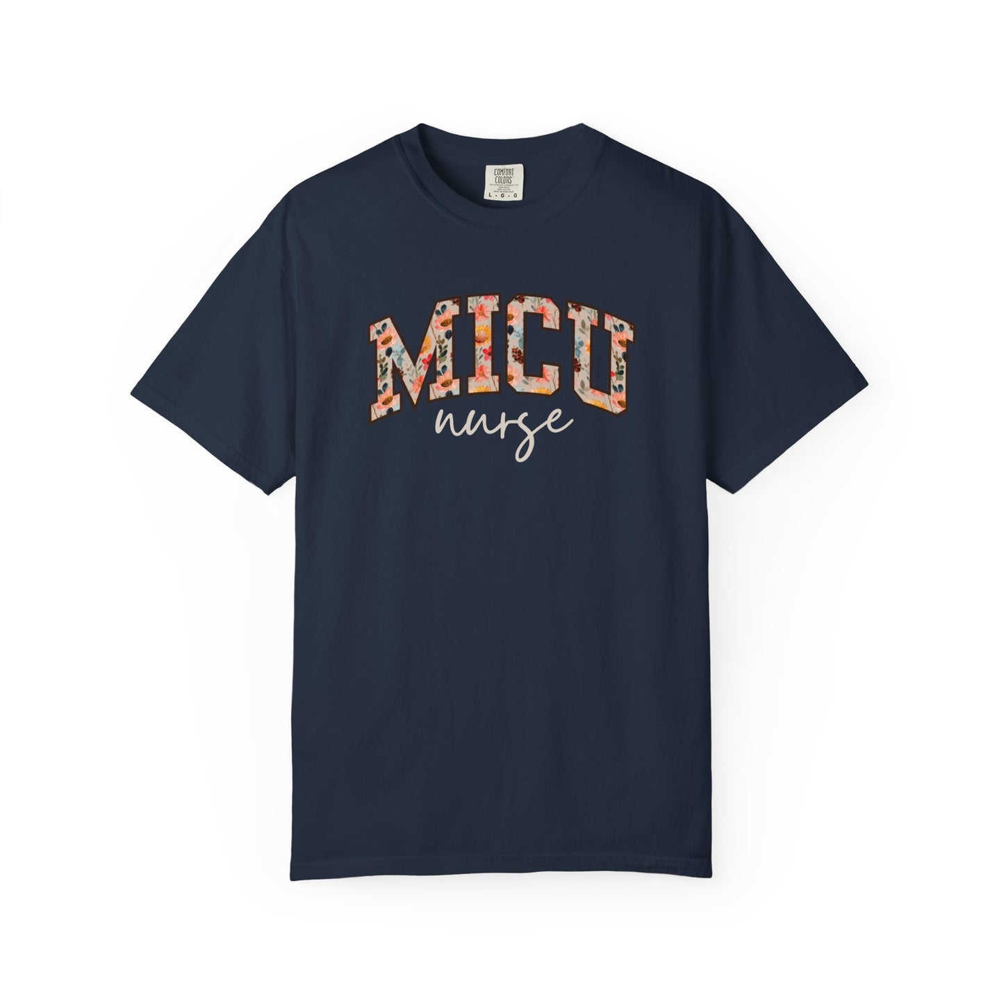 Floral MICU Nurse Shirt