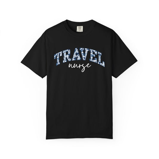 Floral Travel Nurse Shirt