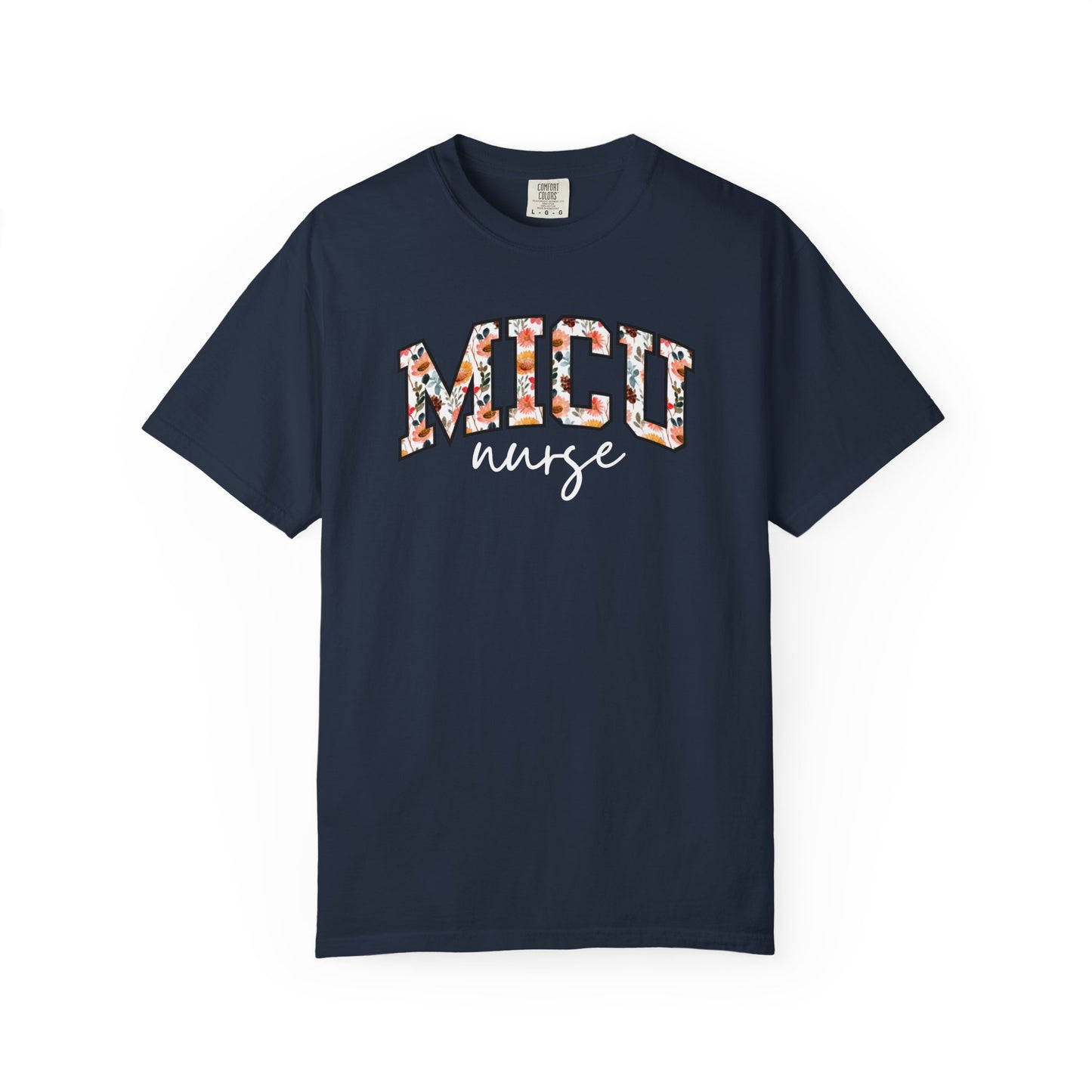 Floral MICU Nurse Shirt