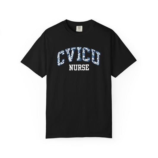 Floral CVICU Nurse Shirt