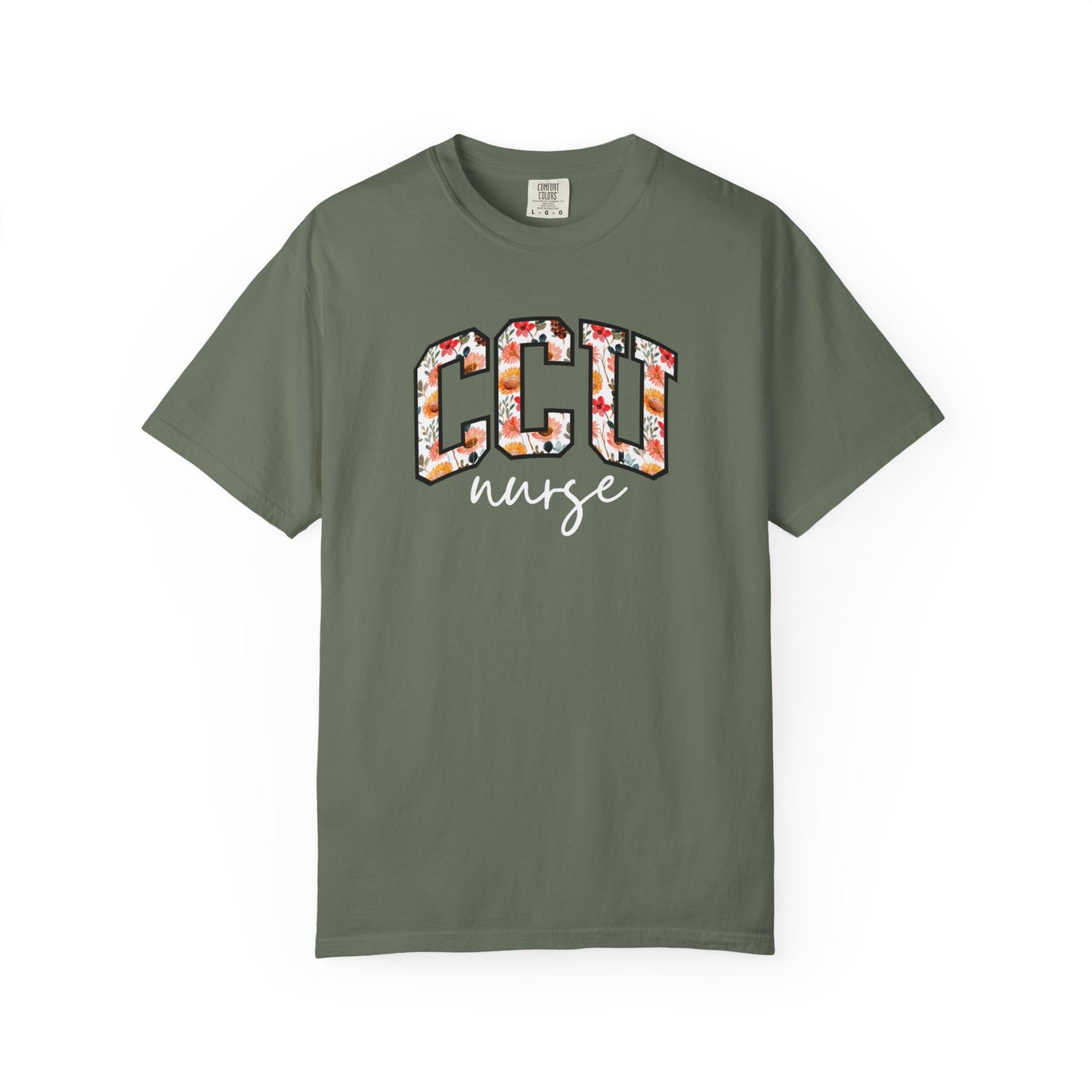 Floral CCU Nurse Shirt