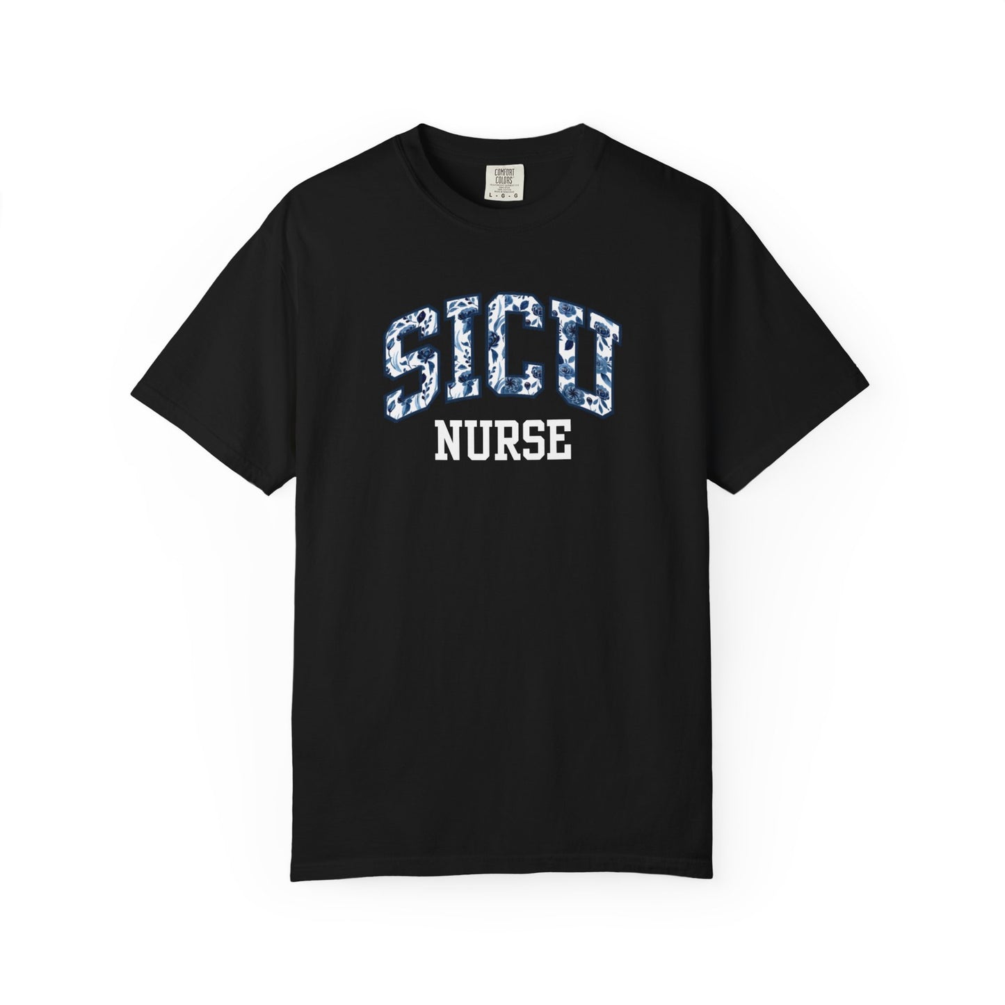 Floral SICU Nurse Shirt