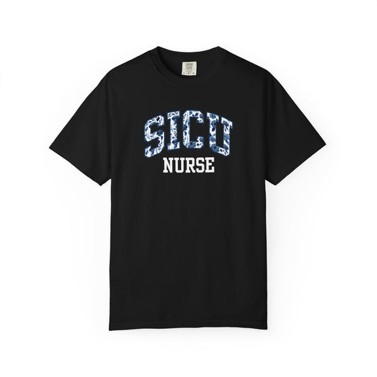 Floral SICU Nurse Shirt