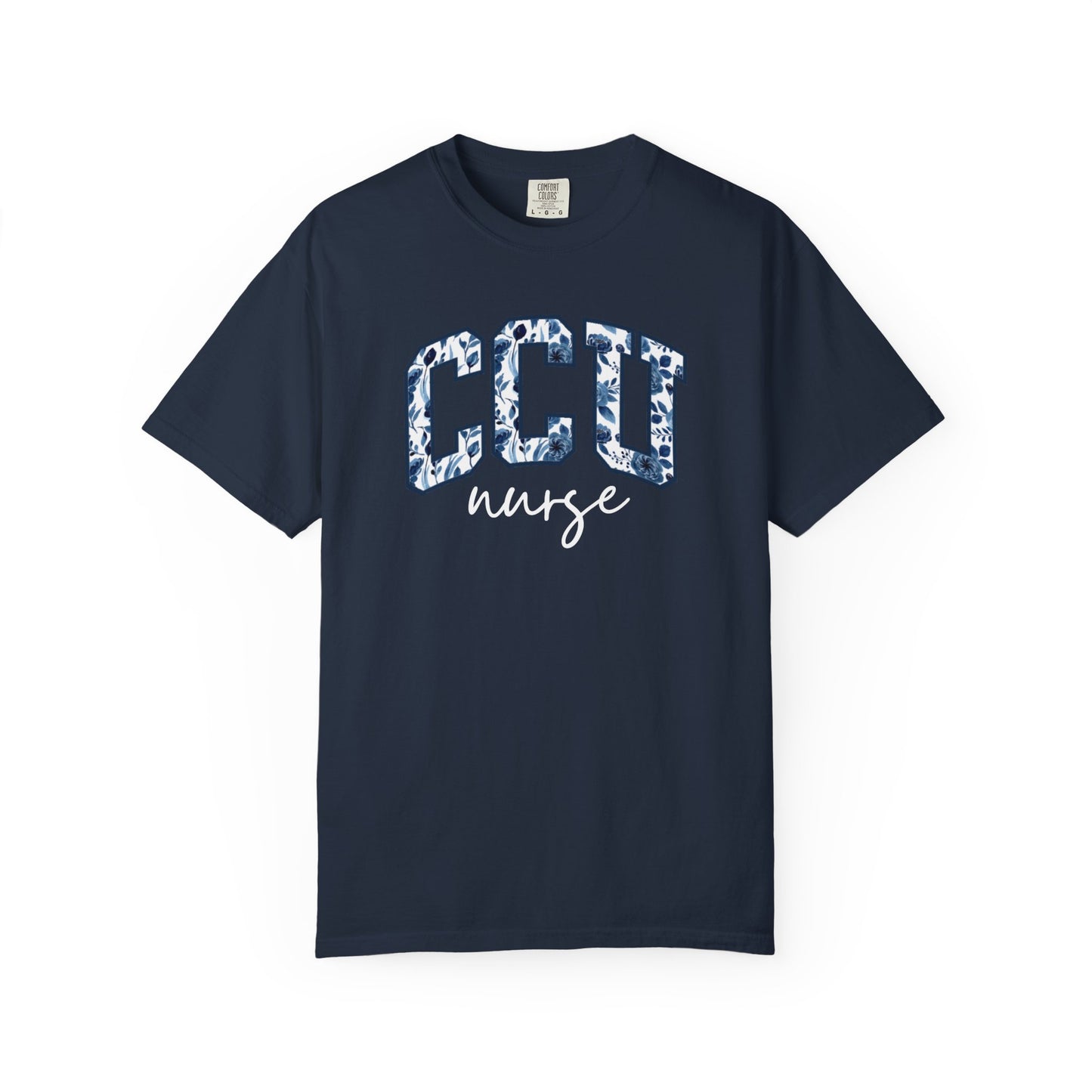 Floral CCU Nurse Shirt