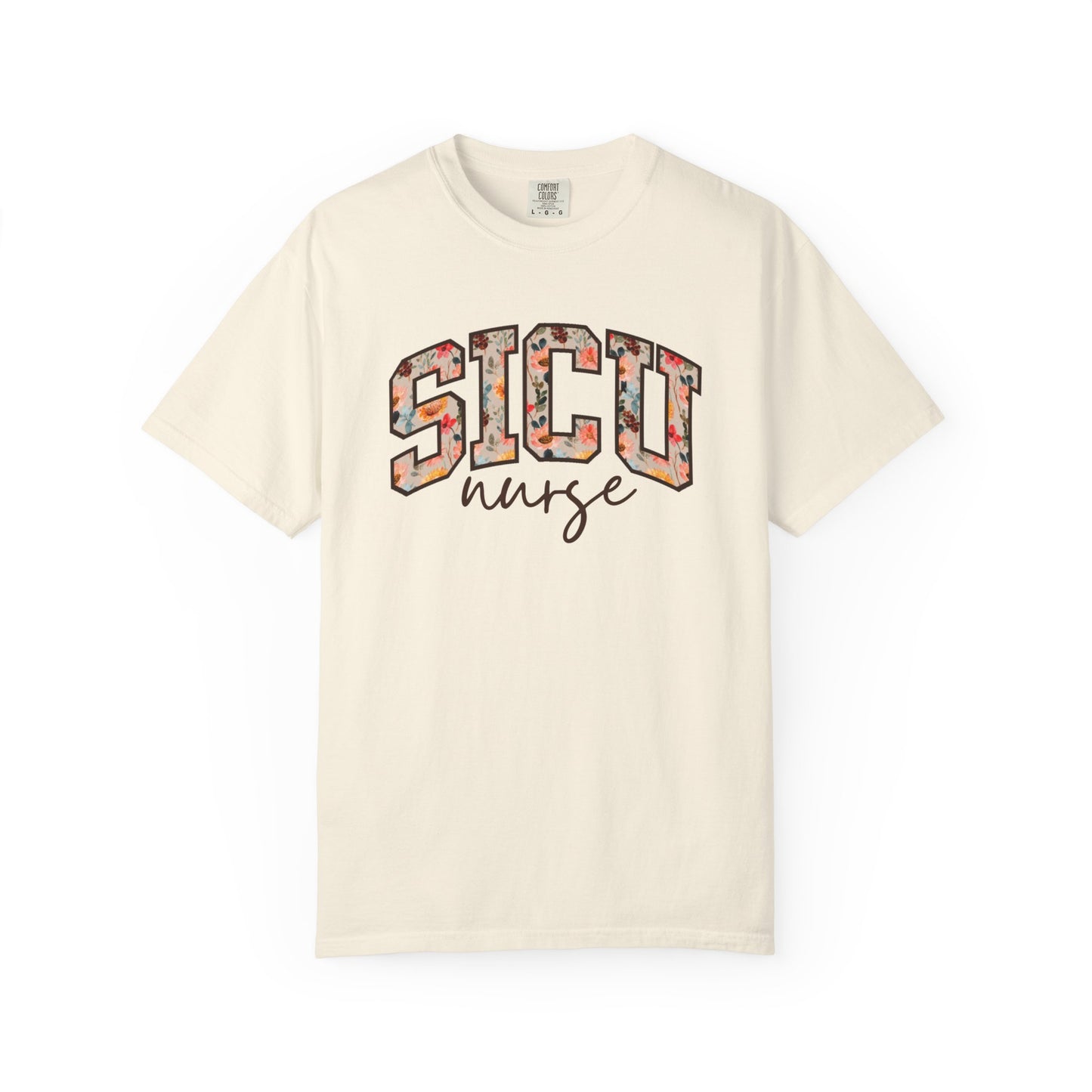 Floral SICU Nurse Shirt