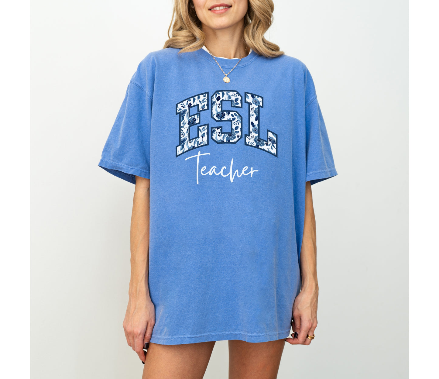 Floral ESL Teacher Shirt