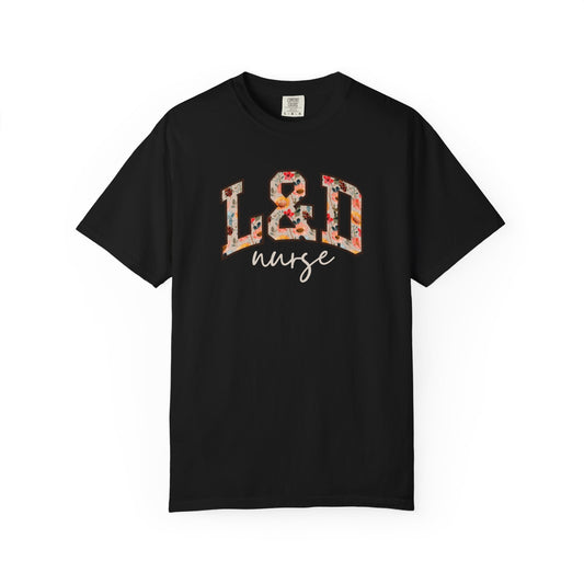 Floral L&D Nurse Shirt