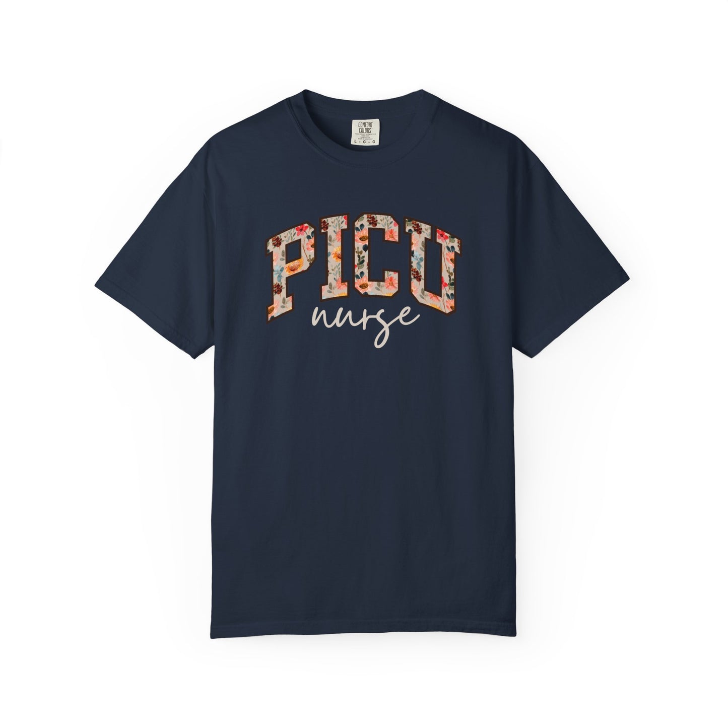 Floral PICU Nurse Shirt