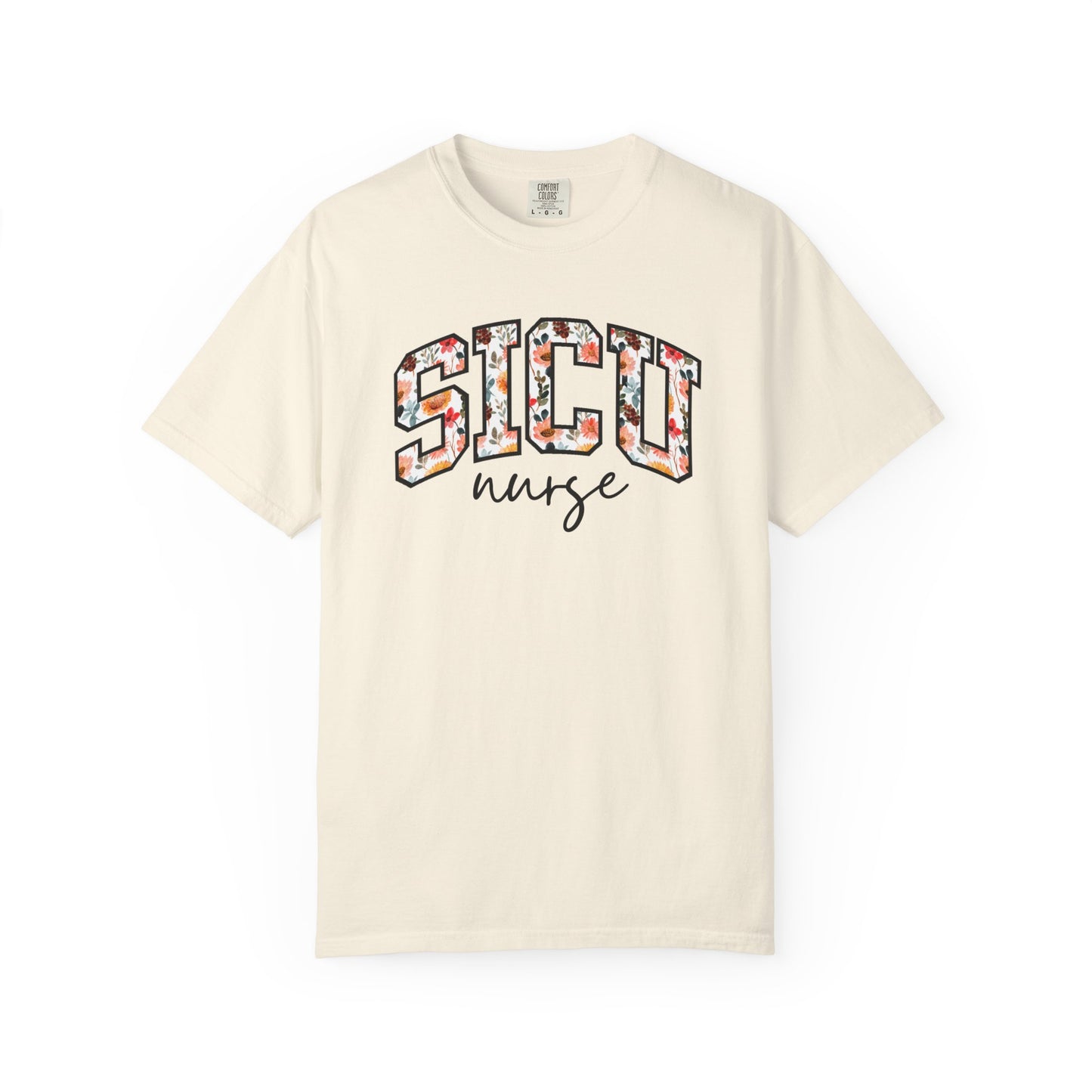 Floral SICU Nurse Shirt