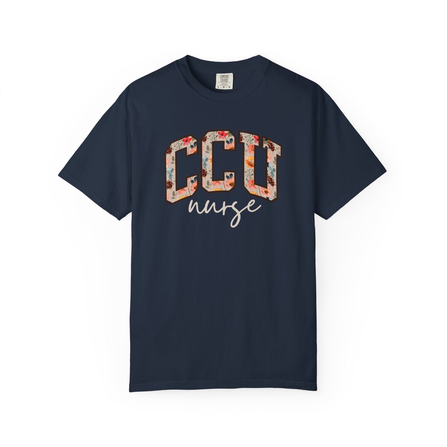 Floral CCU Nurse Shirt