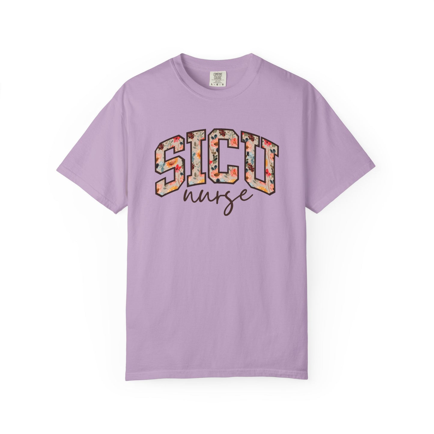 Floral SICU Nurse Shirt