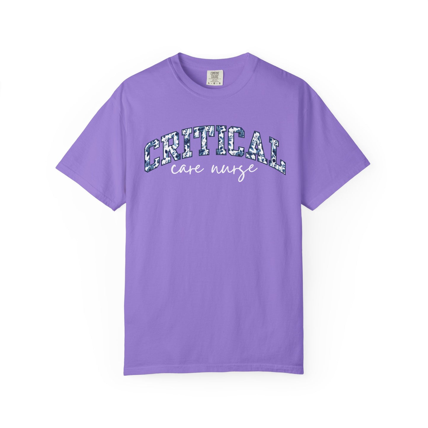 Floral Critical Care Nurse Shirt