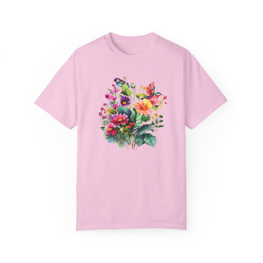 Floral Hummingbird Shirt