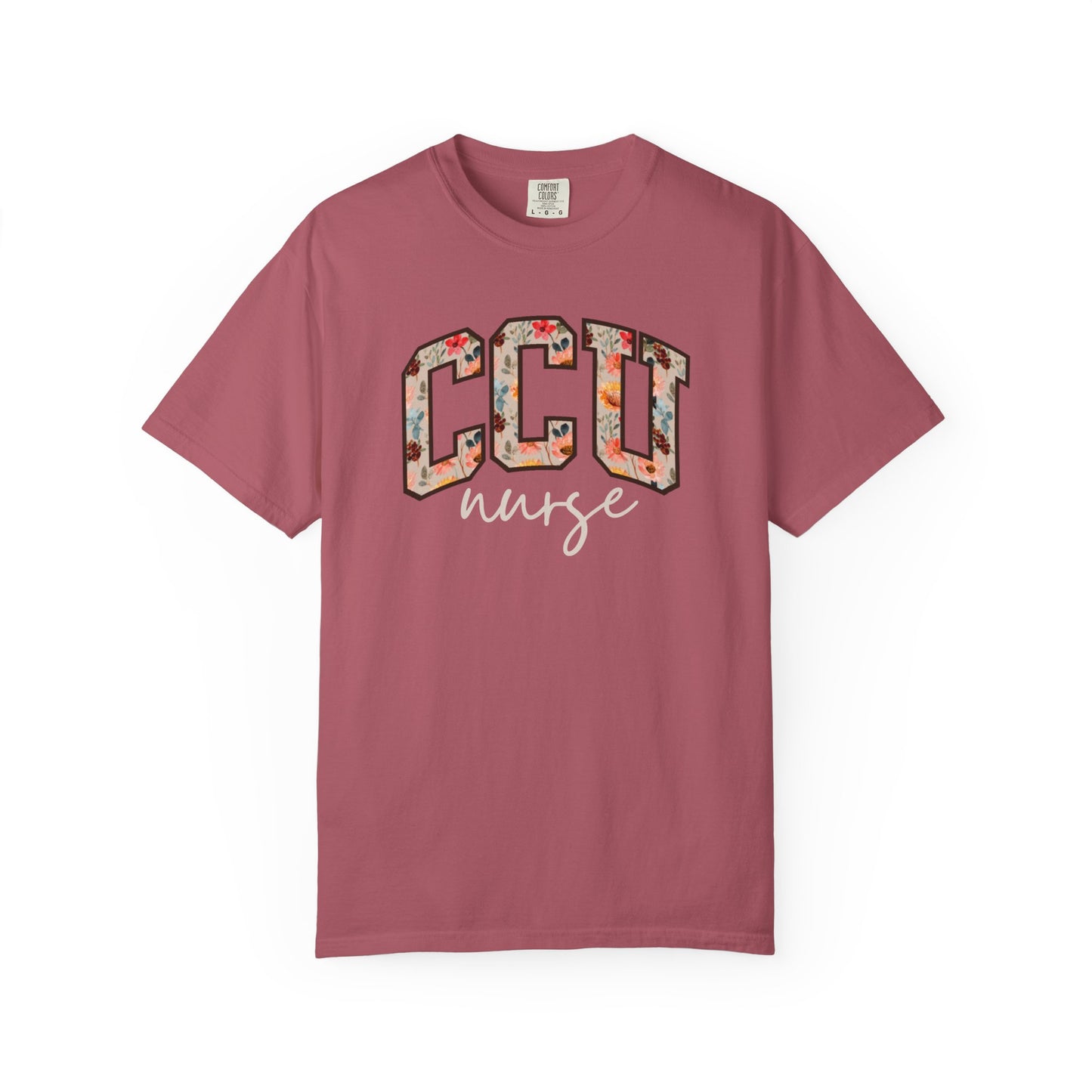 Floral CCU Nurse Shirt