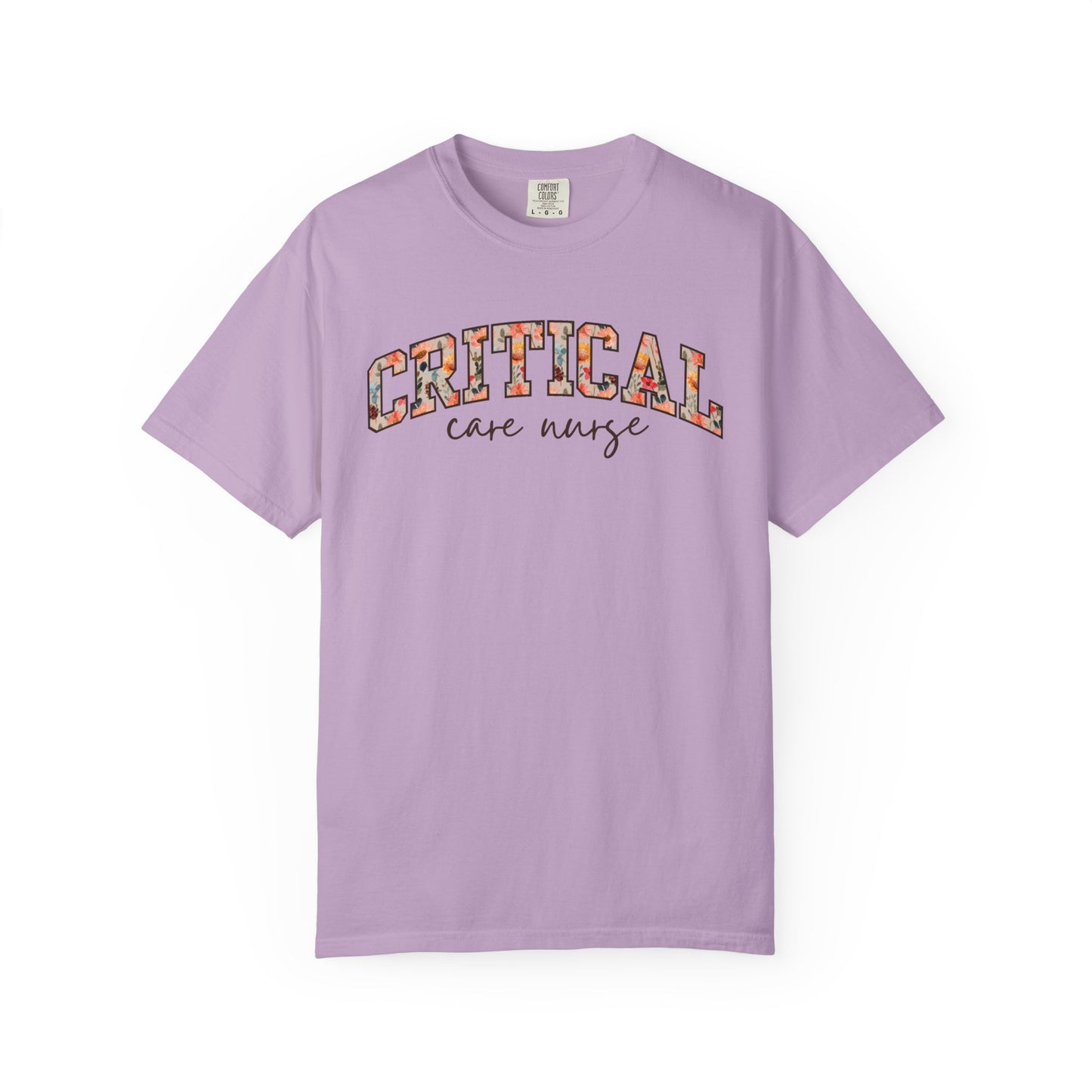 Floral Critical Care Nurse Shirt