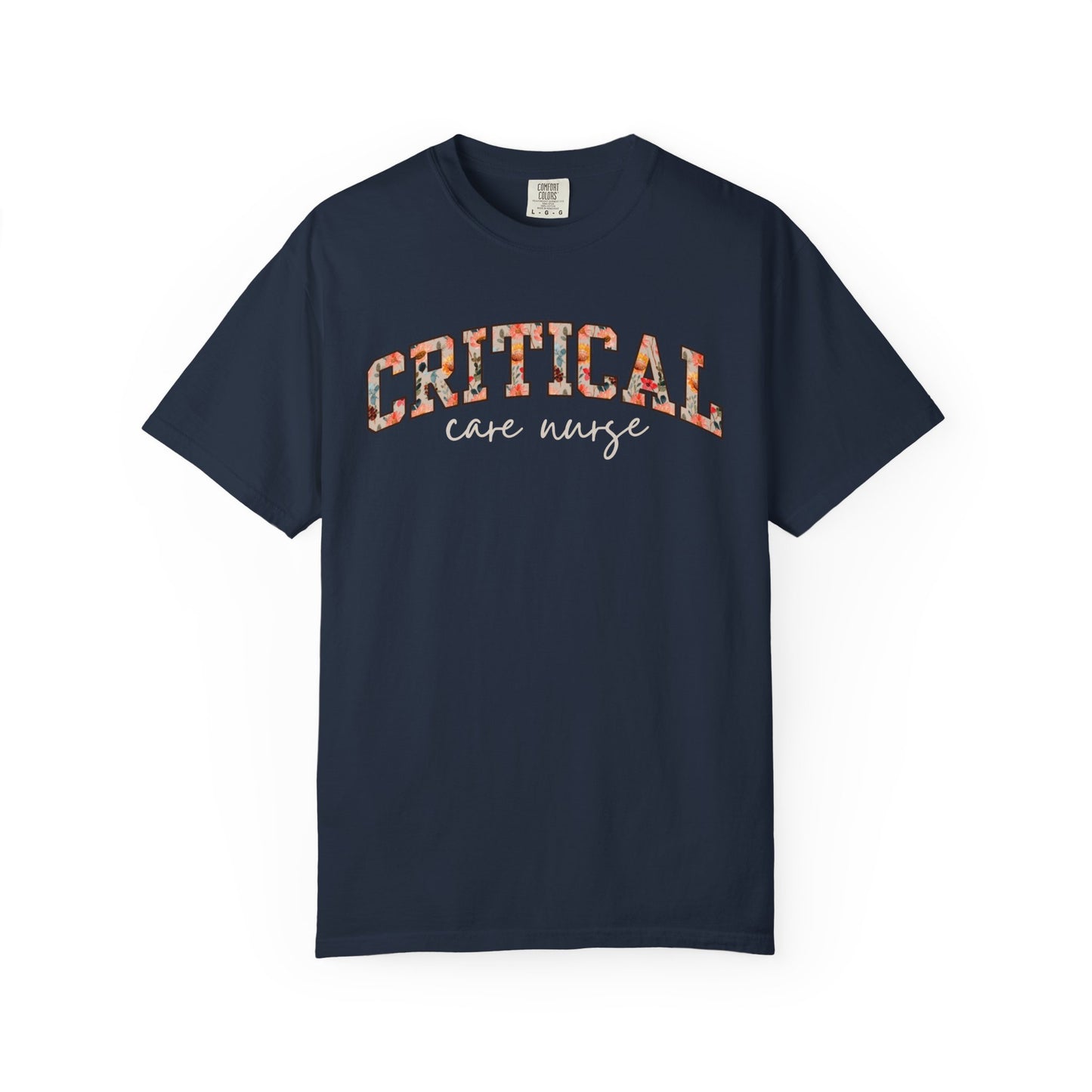 Floral Critical Care Nurse Shirt