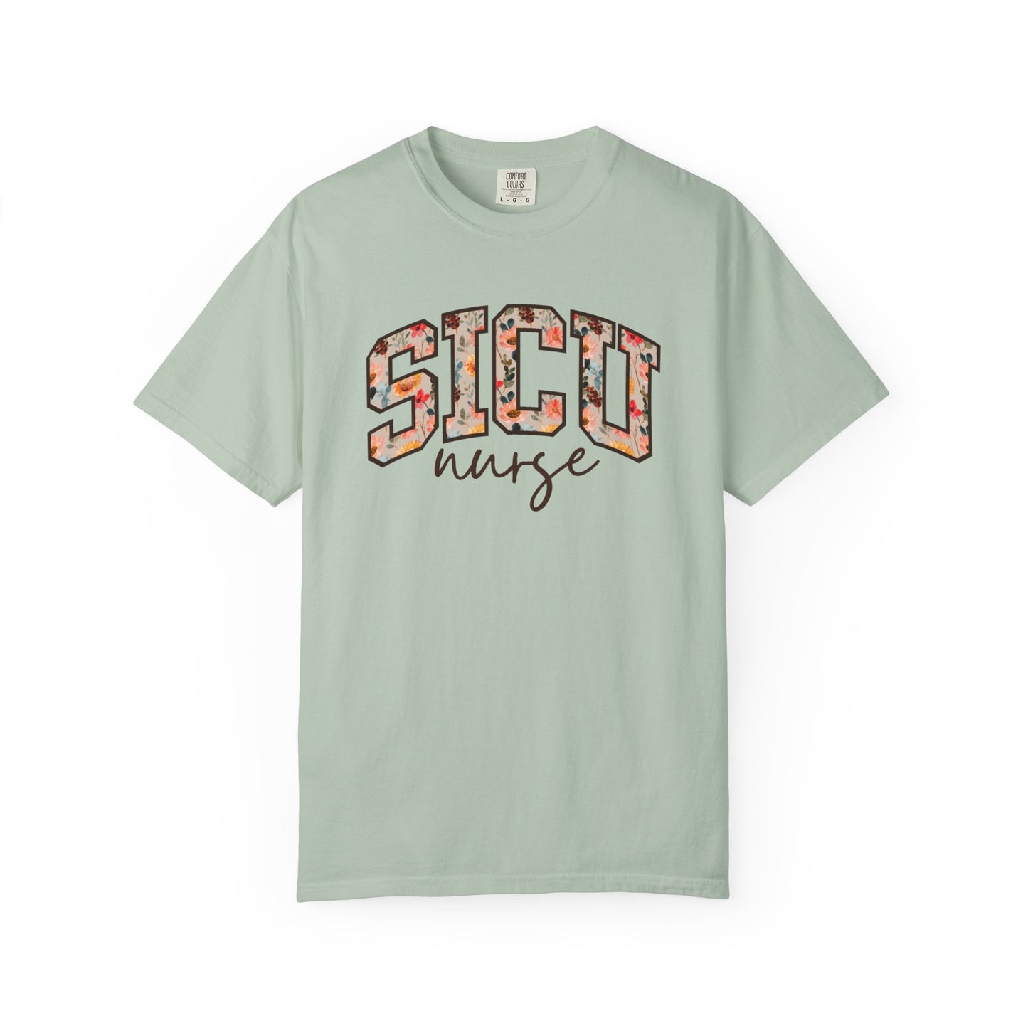 Floral SICU Nurse Shirt