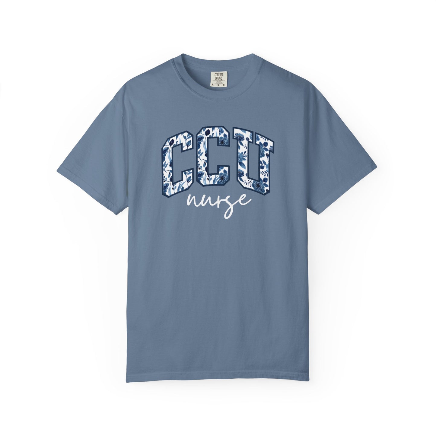 Floral CCU Nurse Shirt