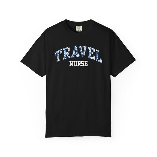 Floral Travel Nurse Shirt